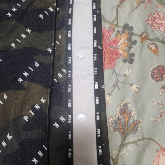 Pink Victoria's Secret Side Snap Pants Multi Color Camo Size Extra Small FINAL - Picture 5 of 7